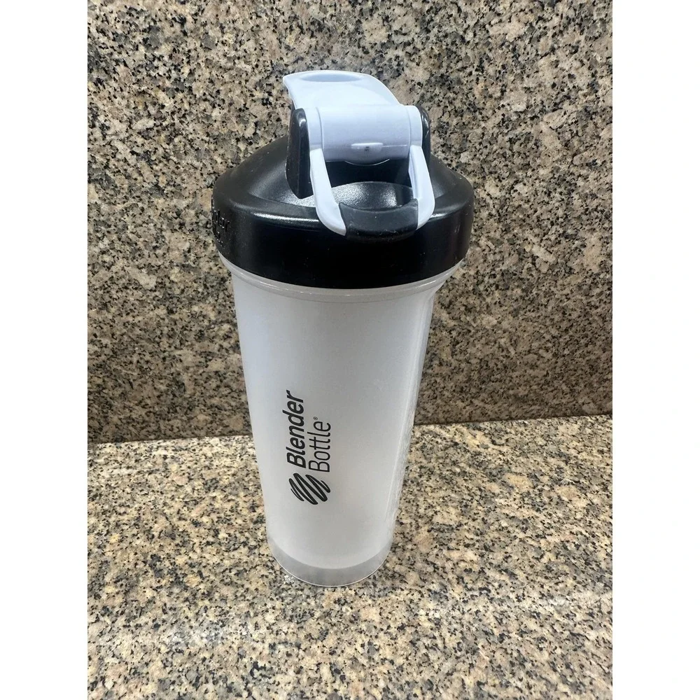 BlenderBottle Classic V2 28 Oz Shaker Bottle Black Lid Clear‎ BPA-Free Protein